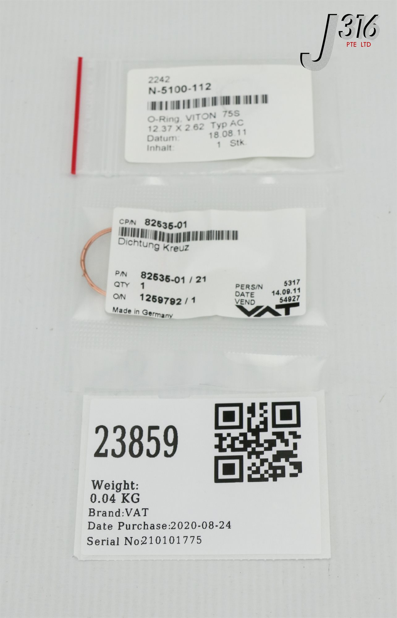 2L T 17点 23859 VAT SEAL KIT VACUUM, P/N: 82535-01 (NEW) 82057-R1 | eBay